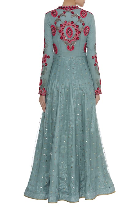 Abhi Singh Hand embroidered anarkali with dupatta 