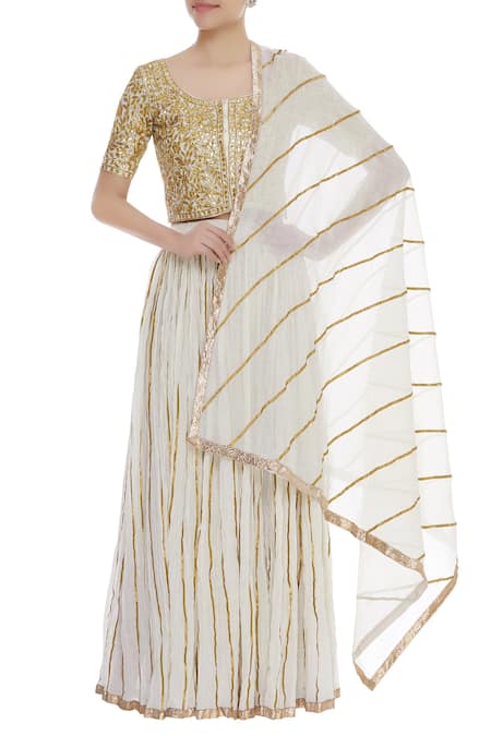 Nazar by Indu Gota Embroidered Blouse With lehenga & Dupatta 