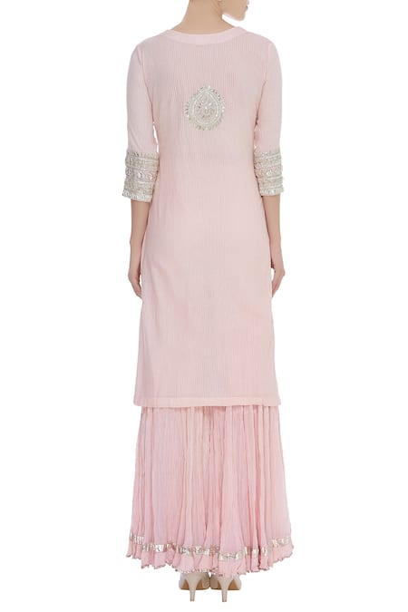 Nazar By Indu Gota Pati Embroidered kurta Sharara Set 