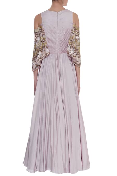 Neha Mehta Couture Silk Embroidered Gown 