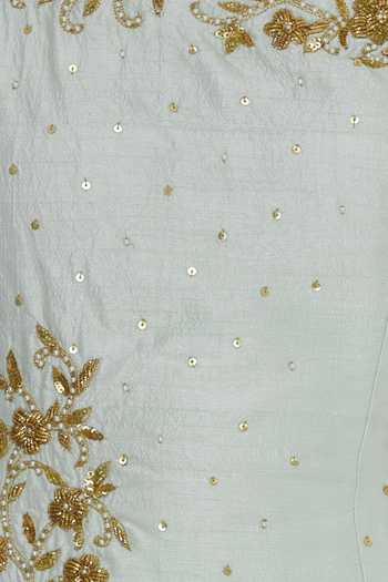 Neha Mehta Couture_Green One Shoulder Kurta Sharara Set_at_Aza_Fashions