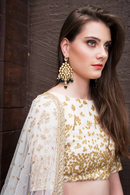 Prathyusha Garimella_Off White Embroidered Lehenga With Blouse And Dupatta_Online_at_Aza_Fashions