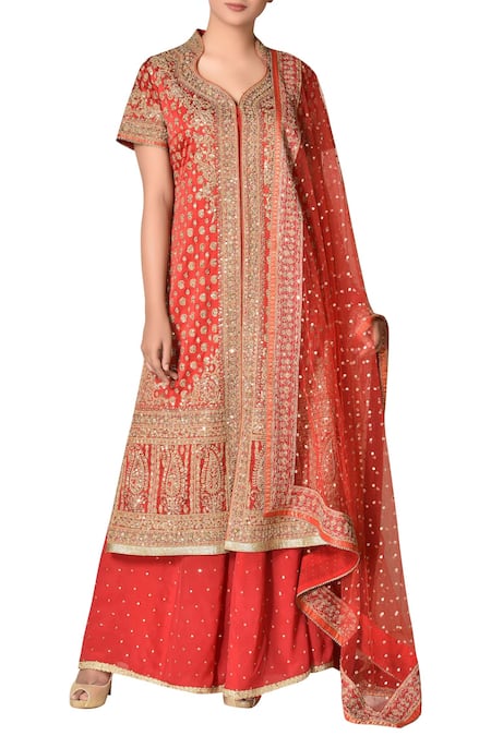 RI.Ritu Kumar Embroidered Straight Kurta Set 