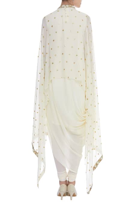 Nidhika Shekhar Side Draped Kurta Set With Cape 