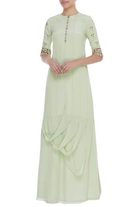 Nidhika Shekhar Embroidered Draped Kurta With Skirt 