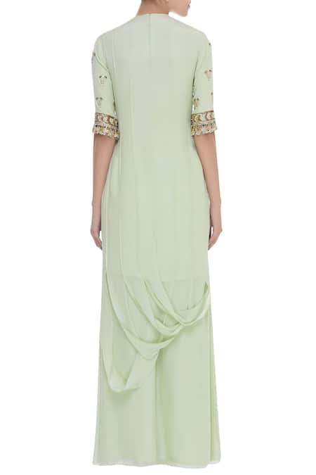 Nidhika Shekhar Embroidered Draped Kurta With Skirt 