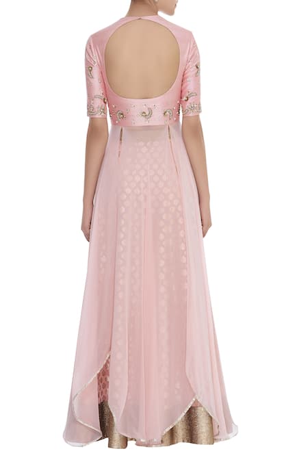 Nidhika Shekhar Embroidered Blouse With Lehenga & Dupatta 