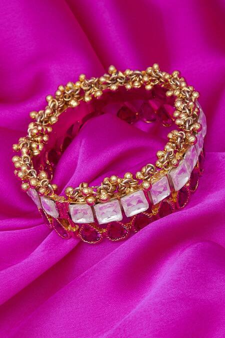 Buy Nepra By Neha Goel Gold Plated Jadau Kundan Polks Bangle Online at Aza Fashions Buy_Nepra By Neha Goel_Gold Plated Jadau Kundan Polks Bangle_Online_at_Aza_Fashions
