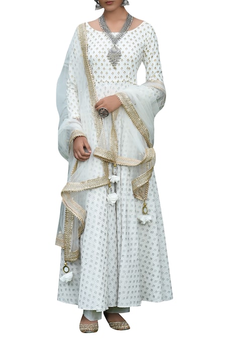 Seema Nanda Block Printed Anarkali & pant set 