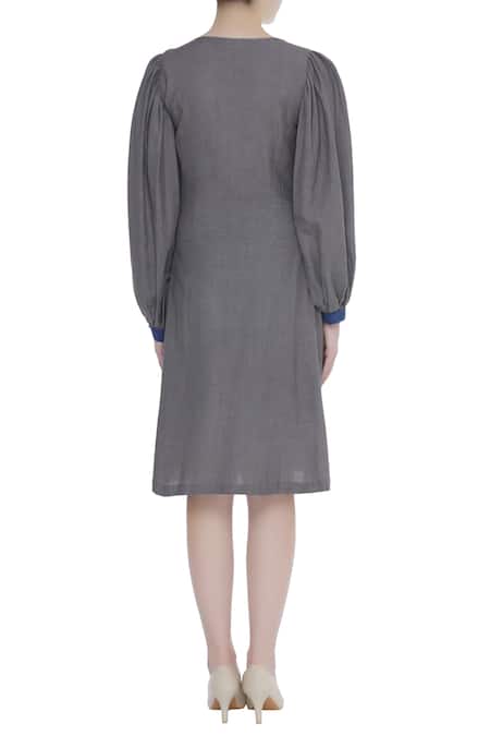 Bohame Wrap midi dress with embroidery 