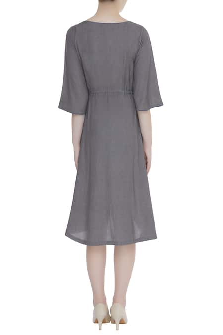 Bohame Wrap dress with frill detail 