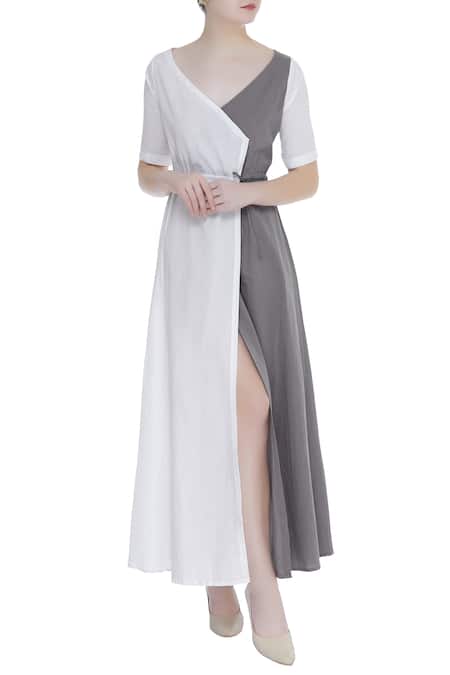 Bohame Linen Wrap Dress 