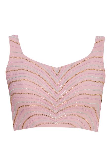 Shop_Papa Dont Preach_Beige Embroidered Saree With Blouse_Online_at_Aza_Fashions