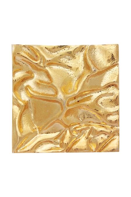 Flower Child By Shaheen Abbas_Gold Plated Geometric Earrings_Online_at_Aza_Fashions