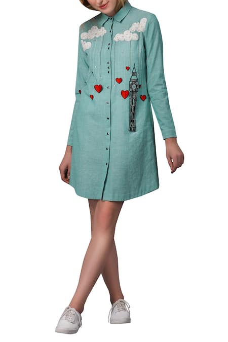 Shahin Mannan Thread work short shirt dress 