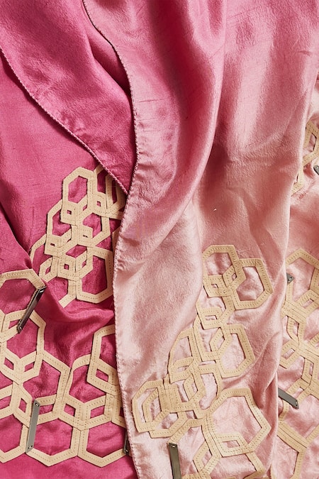 Shop Devina Juneja Yellow Delicate Gold Hardware Work Stole at Aza Fashions Shop_Devina Juneja_Yellow Delicate Gold Hardware Work Stole_at_Aza_Fashions