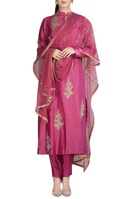 Joy Mitra Embroidered kurta set 
