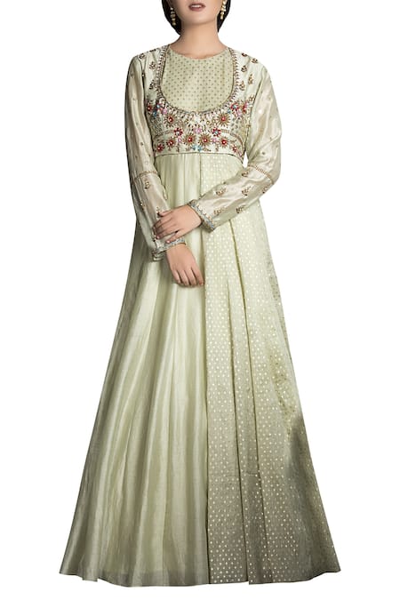 Joy Mitra Chanderi Silk Anarkali  