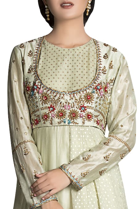 Joy Mitra Chanderi Silk Anarkali  