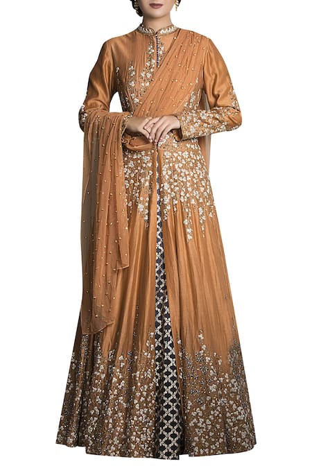 Joy Mitra Front slit embroidered anarkali set 