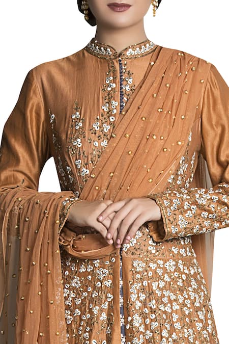 Joy Mitra Front slit embroidered anarkali set 