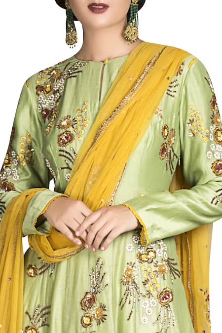 Joy Mitra Embroidered anarkali & lehenga set 