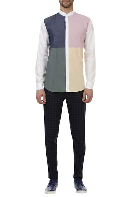 Lacquer Embassy Colour block regular shirt 