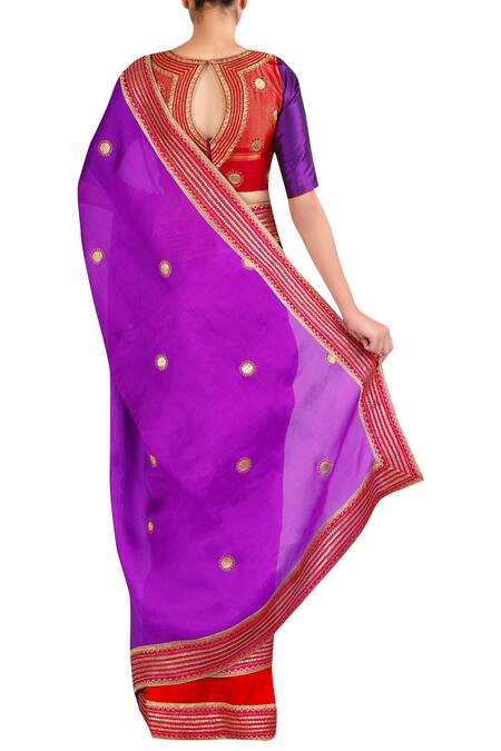 Buy online Women's Printed Purple Colored Saree With Blouse from ethnic  wear for Women by Charukriti for ₹3739 at 25% off | 2024 Limeroad.com