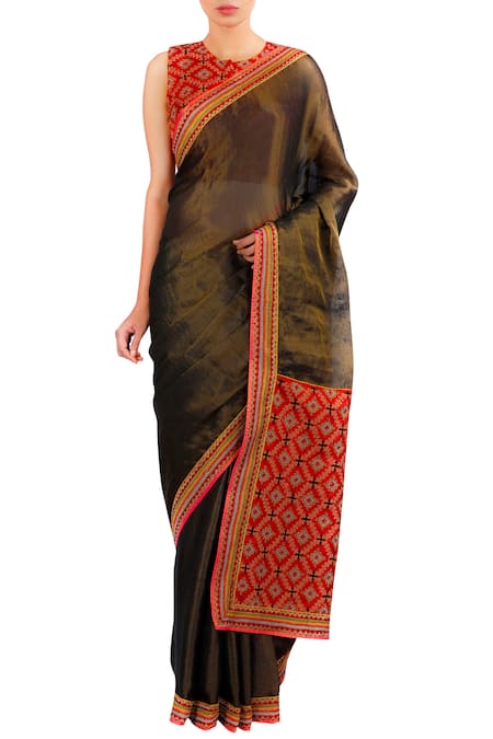 Latha Puttanna Hand embroidered saree with blouse 