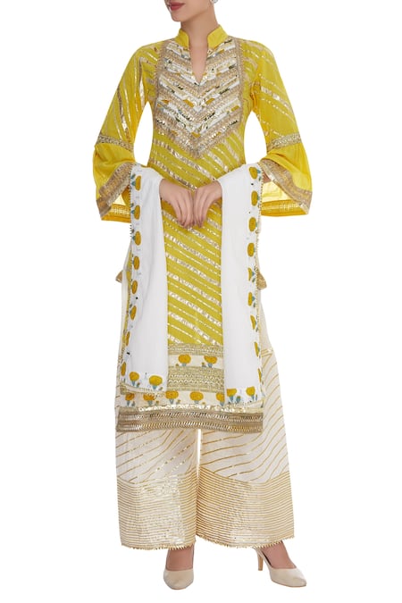 Kunwaraniritu Embroidered Kurta Palazzo set 