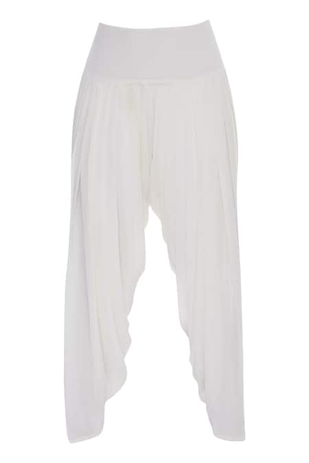 Shop_Ranian_Grey Embroidered Dhoti Pant Set_Online_at_Aza_Fashions