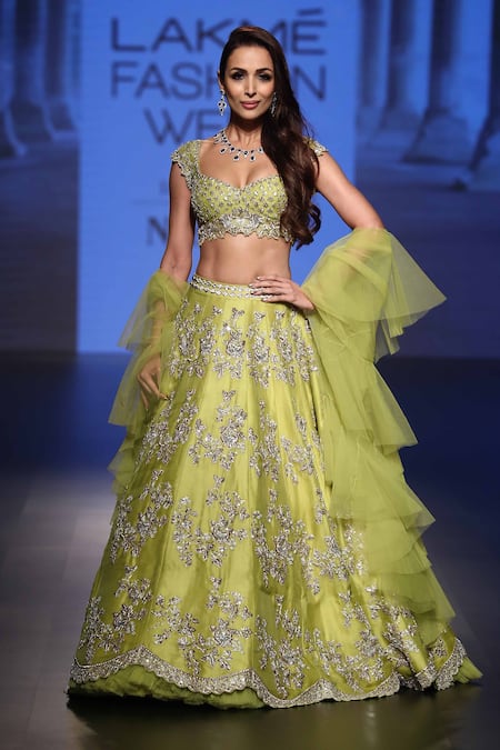 Anushree Reddy Green Embroidered Lehenga Set