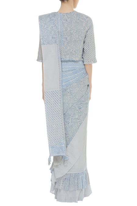 Shagun Manchanda Handwoven Saree with threadwork 