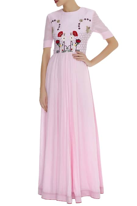 Desert Shine by Sulochana Jangir Butterfly Motif Embroidered Maxi 