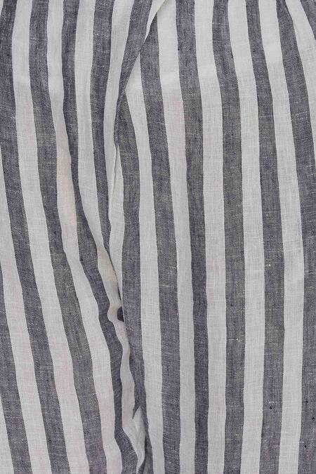 Buy_Eka_White Stripe Print Pant With Side Pockets_Online_at_Aza_Fashions