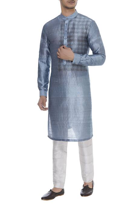 Mitesh Lodha Chequered straight classic kurta 