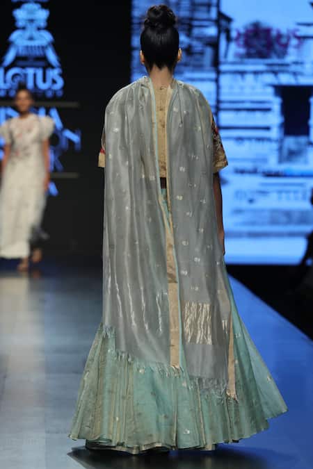 Prama By Pratima Pandey Embroidered Blouse With Lehenga & Dupatta 