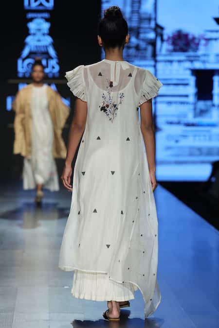 Prama By Pratima Pandey Chanderi Embroidered Maxi Dress 