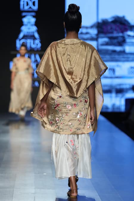 Prama By Pratima Pandey Chanderi Silk Dress with Jacket 