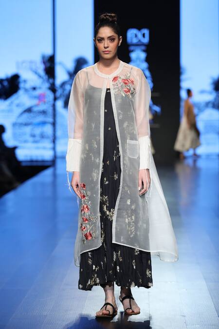 Prama By Pratima Pandey Printed Dress with Jacket 