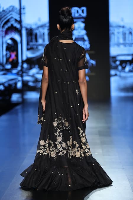 Prama By Pratima Pandey Embroidered Gown With Dupatta 