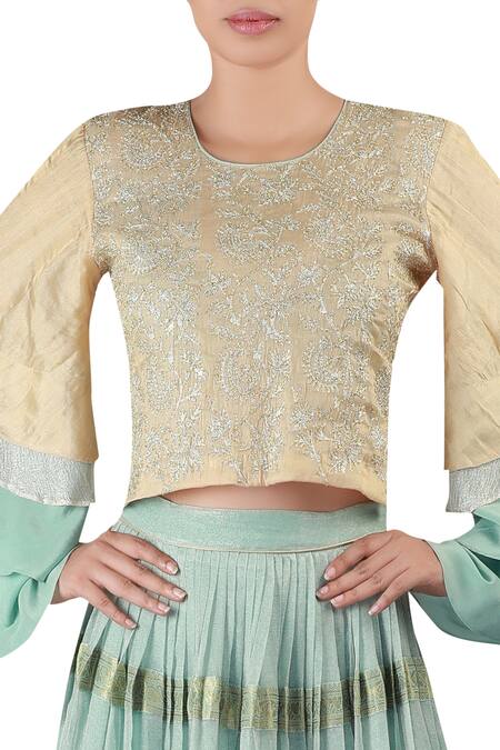 full-sleeve-blouse-designs-for-lehenga (19) • Keep Me Stylish