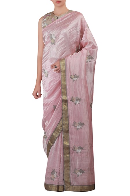 Latha Puttanna Embroidered saree with blouse  