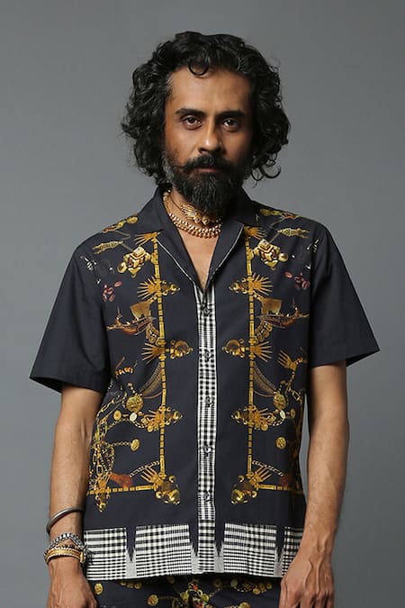 House of Three Dravida Jewel Print Shirt 