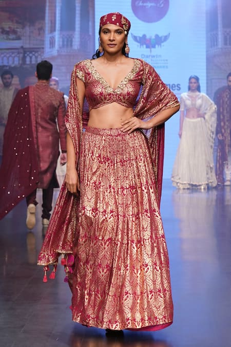 Soniya G Foil Print Lehenga Set 