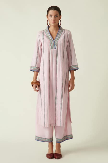 Payal Pratap Poricini Cotton Handloom Kurta & Pant Set 