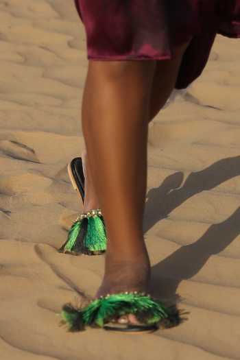 Shop_Foot Fuel_Multi Color Plapa Embroidered Open-toe Flats _Online_at_Aza_Fashions