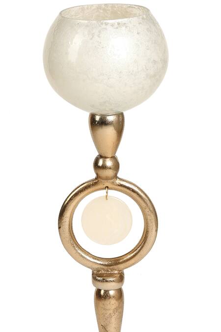 Amoliconcepts Gold Glass And Aluminium Painted Candle Holder - Set Of 2 at Aza Fashions Amoliconcepts_Gold Glass And Aluminium Painted Candle Holder - Set Of 2_at_Aza_Fashions