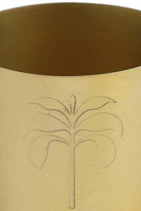 Buy_Amoliconcepts_Gold Iron Tree Carved Planter_Online_at_Aza_Fashions