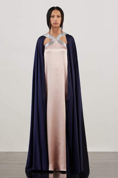 AKHL Textured Satin Kaftan Dress 